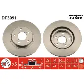 TRW Remschijf DF3091 voorkant, geventileerd, 1 Stuk