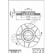 Brembo Remschijf Max 09.6799.75, voorkant, sleuf, geventileerd, 1 Stuk