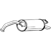 Bosal Einddemper 228-475 Bosal voor TOYOTA YARIS (SCP1_, NLP1_, NCP1_) bouwjaar 1999.04-2005.12
