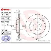 Brembo Remschijf 09D55223 achter, geventileerd, sterk gecarboniseerd, 1 Stuk