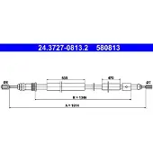 Ate Handremkabel 24.3727-0813.2 ATE voor o.a. PEUGEOT