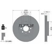 Textar Remschijf 92129303 voorkant, geventileerd, 1 Stuk