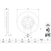 Bosch Remschijf 0 986 479 H51, 1 stuk