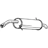 Bosal Einddemper 154-479 Bosal voor o.a. FORD