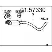 MTS 01.57330 Uitlaat middendemper