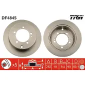 TRW Remschijf DF4845 achter, volledig, 1 Stuk