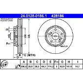Ate 24.0128-0186.1 Remschijf