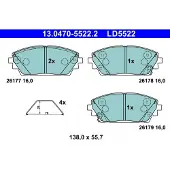 Ate Remblokset 13.0470-5522.2
