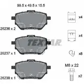 Textar Remblokset 2623601, achter
