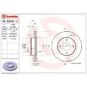 Brembo Remschijf 09B54810 voorkant, geventileerd, 1 Stuk