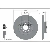 Textar Remschijf 92337905 voorkant, geventileerd, sterk gecarboniseerd, 1 Stuk
