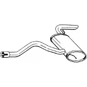 Bosal Einddemper 175-431 Bosal voor o.a. MERCEDES-BENZ