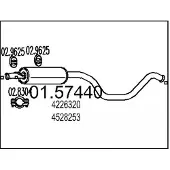 MTS 01.57440 Uitlaat middendemper
