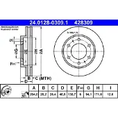 Ate 24.0128-0309.1 Remschijf