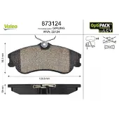 Valeo 873124 Remblokken