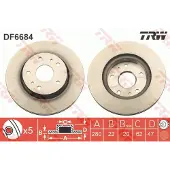 TRW DF6684 Remschijf