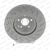 FERODO Remschijf DDF1120C-1 voorkant, geventileerd, geperforeerd, 1 Stuk