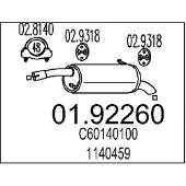 MTS 01.92260 Einddemper