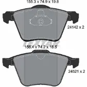 Textar Remblokset 2414201, voor