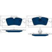 TRW Remblokset, schijfrem ELECTRIC BLUE GDB1546BTE
