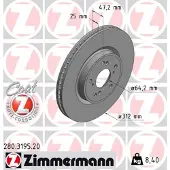 ZIMMERMANN 280.3195.20 Remschijf