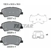 Textar Remblokset 2222701, voor