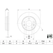 Bosch Remschijf 0 986 479 H69, 1 stuk