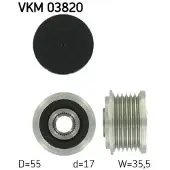 Skf Dynamovrijloop VKM 03820 SKF voor o.a. MERCEDES-BENZ