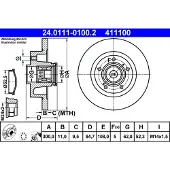 Ate Remschijf 24.0111-0100.2 achter, volledig, 1 Stuk
