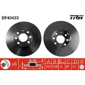 TRW Remschijf DF4043 voorkant, compleet, 1 Stuk