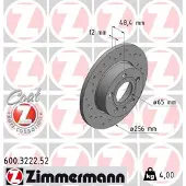 ZIMMERMANN 600.3222.52 Remschijf