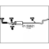 MTS 01.50821 Uitlaat middendemper