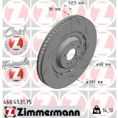 ZIMMERMANN 460.4531.75 Remschijf