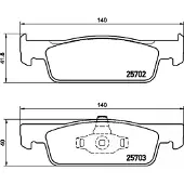 Hella 8DB 355 020-801 Remblokken