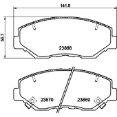 Hella 8DB 355 010-231 Remblokken