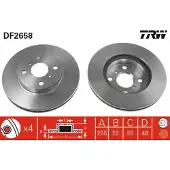 TRW Remschijf DF2658 voorkant, geventileerd, 1 Stuk