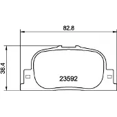 Hella 8DB 355 010-001 Remblokken