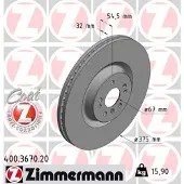 ZIMMERMANN 400.3670.20 Remschijf