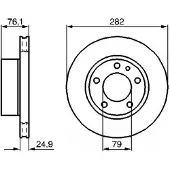 Bosch Remschijf 0 986 478 217 voorkant, geventileerd, sterk gecarboniseerd, 1 Stuk