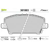 Valeo 301803 Remblokken