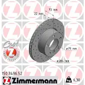 ZIMMERMANN 150.3496.52 Remschijf