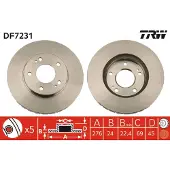 TRW Remschijf DF7231 voorkant, geventileerd, 1 Stuk