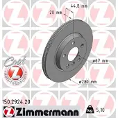 ZIMMERMANN 150.2924.20 Remschijf