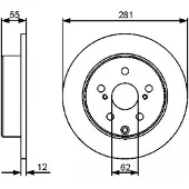 Bosch Remschijf 0 986 479 419 achter, volledig, 1 Stuk