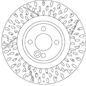 TRW Remschijf DF6930S voorkant, geperforeerd, sleuf, sterk gecarboniseerd, 1 Stuk