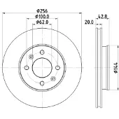 Hella 8DD 355 130-001 Remschijf