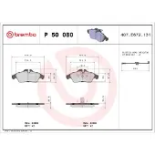 Brembo Remblokken set P 50 080 Brembo voor o.a. MERCEDES-BENZ, VOLKSWAGEN