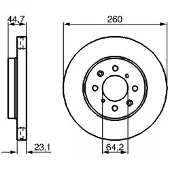 Bosch Remschijf 0 986 479 226 voorkant, geventileerd, 1 Stuk