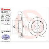 Brembo Remschijf 09E09811 achter, geventileerd, 1 Stuk