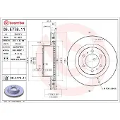 Brembo Remschijf - UV gecoat 09.E778.11, 1 stuk
